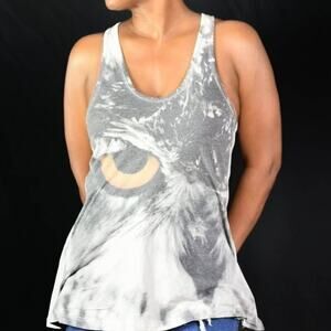Owl Tank Top National Geographic Photorealistic Racerback Nature Bird Size Small
